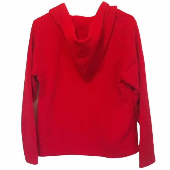 Kikit Womens Red Polyester Christmas Snowman Long Sleeve Full Zip Hoodie Size M - Picture 4 of 4